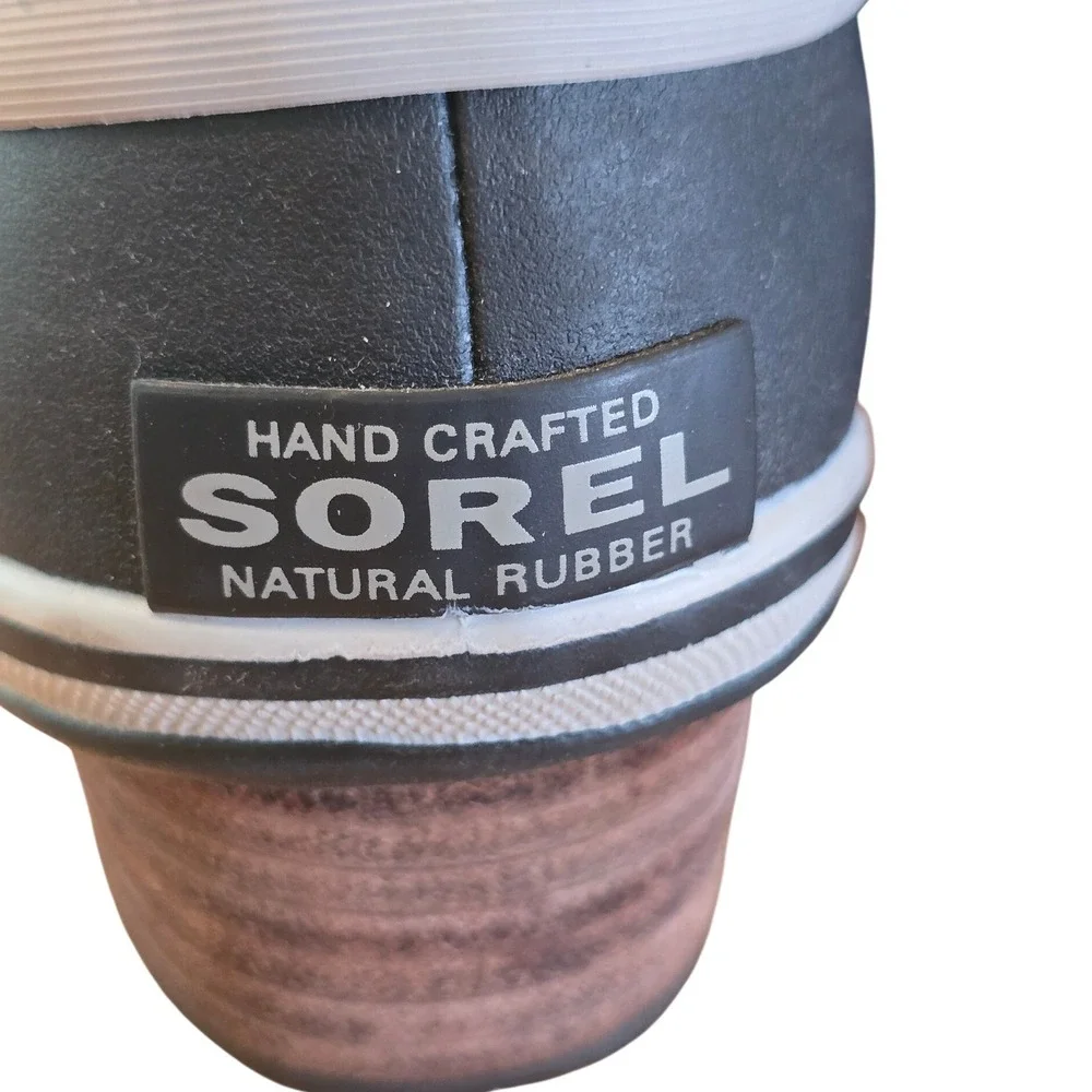 Sorel Waterproof Duck Boots Womens 7.5 Slimpack II Elk Black